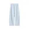 Calça de Moletom Azul Estilo Americano Calça Esportiva para Mulheres Primavera e Outono 2026 Nova Solta Popular Perna Reta Perna Larga Calça Casual