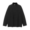 Camiseta de manga larga de forro polar engrosada, cálida y acogedora, con cuello semi-alto, disponible para hombres y mujeres, perfecta para otoño e invierno