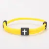 Pulsera de Cuerda Milanesa Multicolores Cruzada de Punto Transfronteriza Pulsera de Cuerda Trenzada Ajustable Grabada de Acero Inoxidable Negro