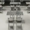Mesas e Cadeiras de Café Estilo Industrial, Cadeiras de Aço Inoxidável, Assentos em Booth Duplo, Restaurante de Fast Food, Mesas para Loja de Chá com Leite, Mesas e Cadeiras para Refeições Casuais