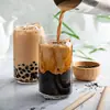 Taza con Tapa y Popote de Vidrio de Borosilicato Alto Taza para Leche Resistente al Calor Alta Apariencia Café Té de Frutas Bebidas Frías Cócteles Taza para Desayuno