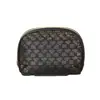 Bolsa de Maquiagem Casual de Tela Preta para Mulheres, Bolsa de Cosméticos de Alta Qualidade e Grande Capacidade, Necessaire Impermeável para Viagem