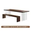Escritorio colgante acrílico de madera maciza antigua Mesa de comedor de doble uso Madera de fresno Sala de estar Mesa larga Mesa de tablero grande