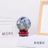 Esfera de Cristal Natural al por Mayor Piedra Cruda de Cristal Esfera de Cristal Pulido con Base Decoración Adorno Regalo para Sala de Estar en Casa