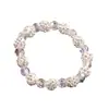 Pulsera Sencilla y Creativa Estilo Coreano, Arcilla Suave Incrustada con Diamantes y Pulsera de Cristal, Dulces Adornos de Colores Caramelo Japoneses y Coreanos