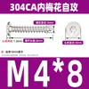 Tornillo autorroscante de acero inoxidable 304 cabeza plana grande tipo ciruela cabeza delgada tipo estrella CA punta aguda cola puntiaguda para madera M2M3M4M5