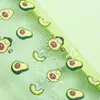 Estilo INS estuche transparente verde aguacate estudiante chica japonesa corazón caricatura simple gran capacidad bolsa para papelería