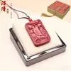 Colar com Pingente Vela Suave para Mulheres Verão Simples Longo Pedra Natural Pendente de Pescoço Atacado Pingente de Cinábrio Natural