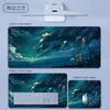 Mouse Pad Extra Grande E-sports Secundario Oficina Alfombrilla para Escritorio de Computadora Tecla de Acceso Directo para Escritorio Goma Antideslizante Borde con Bloqueo
