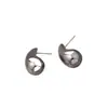 Pendientes de Plata de Ley S925 para Mujer, Versátiles Pendientes de Botón Geométricos de Gota de Agua, Diseño Elegante, Suaves con los Agujeros de las Orejas, Pendientes de Lujo Ligero de Gama Alta
