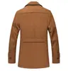 Nueva Ropa Exterior de Lana con Doble Cuello Otoño e Invierno, Ropa Exterior de Algodón y Lana para Negocios Sin Planchar, Ropa Exterior de Lana para Hombre, Cremallera Horizontal 02