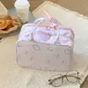 Bolsa Portátil Três Camadas de Coelho em Formato de Coração para Mulheres, Grande Capacidade, Pode Ser Fixada em uma Mala de Rodinhas, Necessaire de Viagem, Bolsa Organizadora de Maquiagem