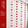 Conjunto de Decoração de Quarto de Casamento com Personagem Dupla Felicidade, Cortinas de Casamento, Guirlandas Longas, Adereços para Fotos de Quarto e Sala de Estar, Decorações de Borboleta