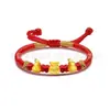 Pulseira Pixiu Dourada Imitando Areia Vietnamita, Colar Tecido à Mão, Atacado de Joias, Sem Problemas de Qualidade, Não Reembolsável, Não Trocável