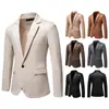 Amazon Blazer Casual de Gamuza Agrietada Estilo Vintage Ajuste Delgado de un Solo Botón para Hombre Traje de Negocios Británico para Hombre