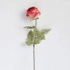 Cross-border Retro Simulation Rubber-edged Rose Scorched Single Roasted-edged Fake Flower Wedding Holding Flower Simulation Coked-edged Rose