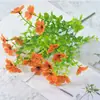 Venta Caliente Transfronteriza Vegetación Artificial Eucalipto de Siete Ramas Violeta Flores de Plástico Fondo para Fotografía Arte Floral Boda Flores Artificiales