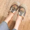Zapatos de Tela Bai Zhenhe Primavera/Verano Old Beijing, Zapatos de Lona Cómodos sin Cordones, Zapatos Casuales Bordados para Estudiantes, Pantuflas, Estilo Campestre