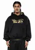 Novedad Otoño/Invierno Sudadera con Capucha Estampado de Letras Personalizado Conjunto de Pantalones de Chándal Rectos de Pierna Ancha Camuflaje Simple Diario