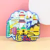 Ímãs de geladeira macios de PVC personalizados para museus, atrações turísticas culturais e criativas, ímãs de geladeira de cidades e lembrancinhas de viagem personalizadas