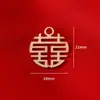 Qk163 Suministros de Boda Producidos y Vendidos por Uno Mismo, Colgante con Carácter de Doble Felicidad, Joyería de Aleación de Zinc para DIY, Accesorios para Cajas de Dulces de Boda, Colgante, Estilo Chino
