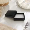 Caja de joyería de dos piezas de color sólido estilo Ins, caja de almacenamiento para pendientes y collares, caja de embalaje para anillos y joyas, adecuada para tiendas de regalos