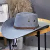 Chapéu de cowboy western liso para homens e mulheres, proteção solar para viagens ao ar livre, chapéu de sol, chapéu de caminhada, chapéu de lã do Tibete, casual e versátil