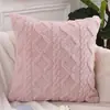 Funda de Almohada Estilo Nórdico Transfronteriza Oficina Hogar Sofá Cojín Lumbar Funda Tejida de Felpa Fábrica al por Mayor