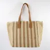 2025 Novo Estilo Bolsa Tote de Palha Grande Capacidade Feminina Mais Fácil de Combinar para Trabalho Diário Férias Praia Bolsa de Ombro