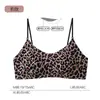 Sujetador Transparente Sin Costuras con Estampado de Leopardo Sexy para Mujer, Estilo Delgado, Levanta y Soporta, Cómodo Top sin Mangas Amigable con la Piel