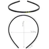 Diadema de Pintura en Spray Plana de 0.5cm Accesorios para el Cabello Tocado Elegante Sencillo Diadema Delgada Pinza para el Cabello Negra con Dientes Internos Diadema DIY