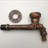 Torneira em Forma de Dragão para Tanque de Lavar Chão de Varanda, Torneira de Água Universal Antifurto Montada na Parede, Torneira de Cobre Antigo, Abertura Rápida
