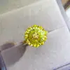 Anillo Popular de Peridoto Natural al por Mayor de Fábrica Plata S925 Incrustado con Piedra Principal 3*5 Joyería de Lujo Venta Directa de Fábrica