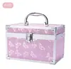 Caja de Maquillaje Portátil Profesional, Caja de Manicura, Caja de Herramientas para Técnico de Limpieza de Oídos y Masaje de Pies con Espejo, Caja de Almacenamiento para Belleza y Pestañas