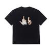 Marca de Moda Americana Kanye ASAP ROCKY Personalidad Estrella Gesto Impreso Hip-hop Camiseta de Manga Corta para Hombre Holgada