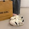 Zapatos Blancos para Mujer 2025 Verano Nuevo Estilo Combinación Faldas Planos Zapatos Casuales Nicho Zapatos de Pan Zapatos Deportivos de Entrenamiento Moral