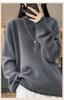 Suéter de Cachemira de Cuello Alto Transfronterizo para Mujer 2024 Otoño e Invierno Jersey Suéter Grueso Estilo Moda Perezoso Camiseta Básica Tejida de Lana