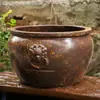 Fuente de Agua Tradicional de Cascada con Agua Circulante, Acuario Ecológico, Maceta de Cerámica para Paisajismo, Paisaje de Jardín, Estanque de Peces