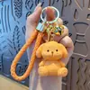 Llavero Colgante Oso Violento de Dibujos Animados de Resina Encanto para Bolso de Pareja Cordón para Llave de Coche Colgante para Teléfono Pequeño Regalo