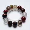 [Atardecer de Oro Fundido] Pulsera de Cristal Blanco Natural para Mujer La Más Fácil de Combinar Pulsera de Flor Roja Sangre de Toro de Cristal Mágico Zeus Venta al por Mayor