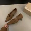 Zapatos Chuyuji Mary Jane de Tacón de Aguja con Punta Retro Francesa para Mujer, Novedad Primavera 2026 Zapatos de Tacón Kitten para el Trabajo y la Noche