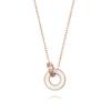 Collar de Moda Clásico Más Vendido Todo Combina Cadena para Clavícula de Mujer Anillo Doble Blanco y Negro Belomar Collar con Diamante Real con Certificado