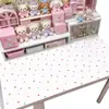 Tapete de Mesa com Bolinhas para Menina Estilo ins Fofo Pad de Mesa à Prova d'Água à Prova de Óleo Sem Lavagem Estilo Coreano Toalha de Mesa para Quarto de Estudante