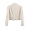 Comercio exterior transfronterizo ropa de mujer estilo europeo y americano ZA AliExpress superventas blazer corto de doble botonadura decorativo en capas
