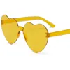 Fábrica de gafas de sol gruesas con forma de corazón de melocotón en stock gafas de sol gafas de sol sin montura con forma de corazón gafas de fiesta al por mayor