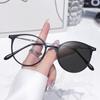 Nuevos lentes planos anti luz azul ultraligeros color marrón frío puro, artefacto para sin maquillaje, estilo ins, lentes planos literarios