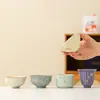Festival do Meio Outono Patrimônio Cultural Imaterial Kintsugi Cinco Fornos Famosos Bule Xícaras de Chá Conjunto de Chá Aniversário Inauguração de Casa Casamento Noivado Lembrança de Luxo