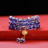 Pulsera de Cristal con Lámina de Oro Primavera 2024 Estilo Étnico Literario Hecha a Mano Año del Dragón Pareja Pulsera Retro Mayoreo