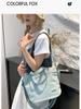 Bolsa de Ombro Cruzada Colorida de Raposa Nova de Nylon com Cordão Bolsinha Casual Versátil Leve