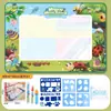 Lienzo de Agua Manta de Aprendizaje Mágica de Agua Tela de Escritura con Agua Pintura para Niños Manta de Pintura Mágica con Agua Transparente de Gran Tamaño Grafiti Repetido